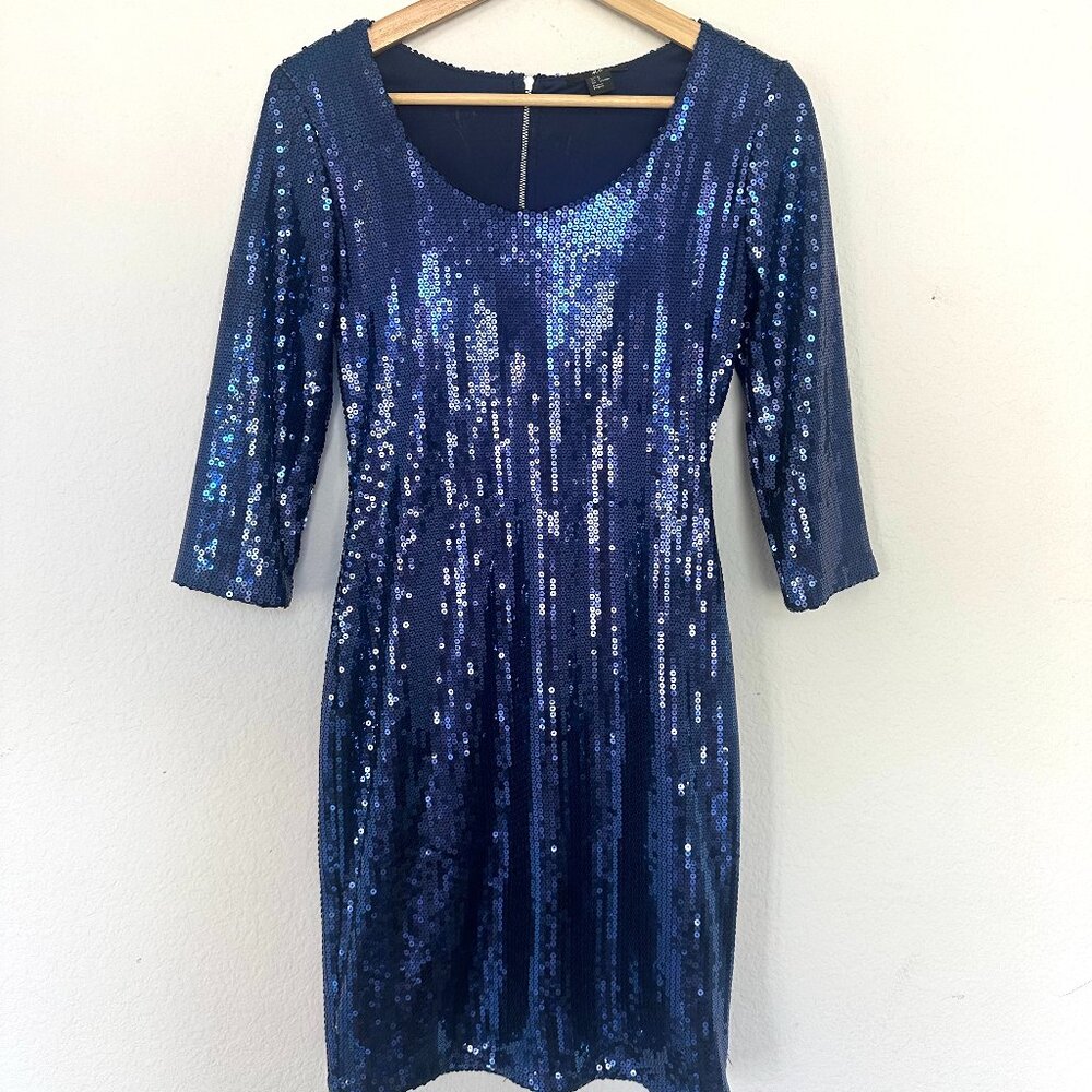 Blue Sequin H&M Mini Dress